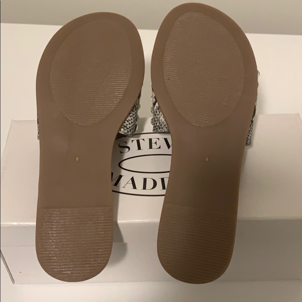 NIB Steve Madden Firework Slide Sandals Snake - Picture 7 of 7